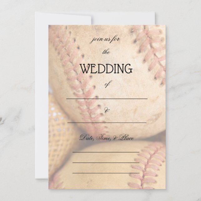Füllen Sie die Blank Sports Wedding Einladung (Vorderseite)