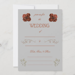 Füllen Sie die leere Hochzeitseinladung aus Einladung
