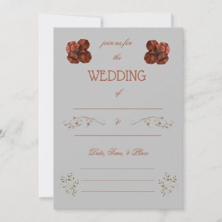 Füllen Sie die leere Hochzeitseinladung aus Einladung