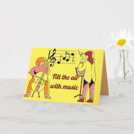 Füllen Sie die Luft mit einer Musikkarte Karte