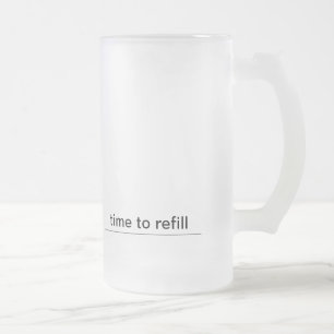 füllen Sie mich wieder Mattglas Bierglas