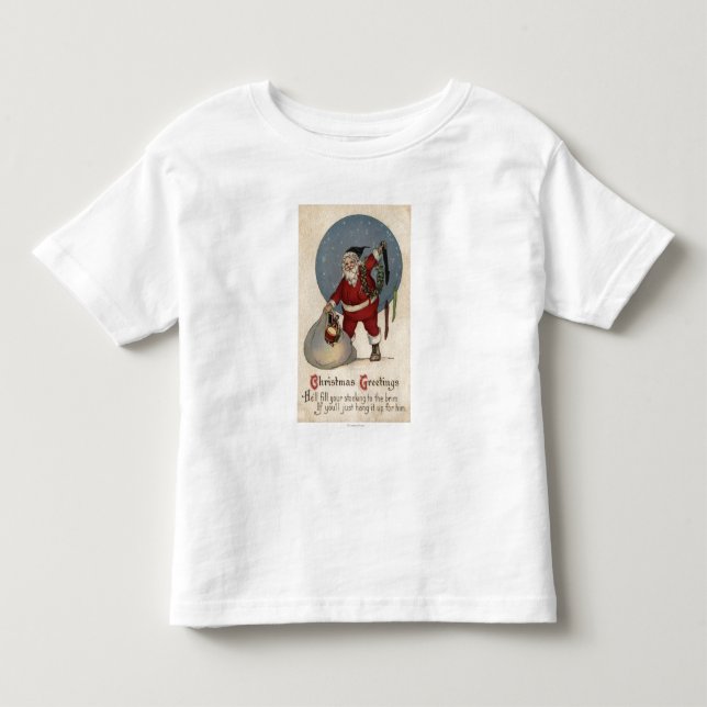 Füllender Strumpf Sankt zum Rand Kleinkind T-shirt (Vorderseite)