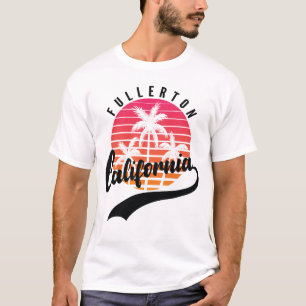 Fullerton, California Retro Sunset Men's T - Shirt