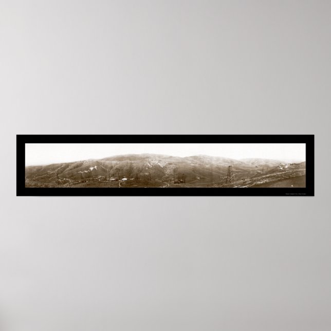 Fullerton Hills Oil Foto 1910 Poster (Vorne)