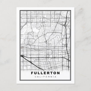 Fullerton Map Feiertagspostkarte