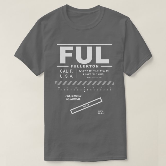 Fullerton Municipal Airport FUL T - Shirt (Design vorne)