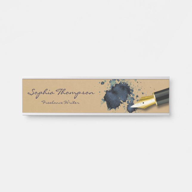 Füllfederhalter mit Tinte für Schreibtisch Türschild (Vorderseite )
