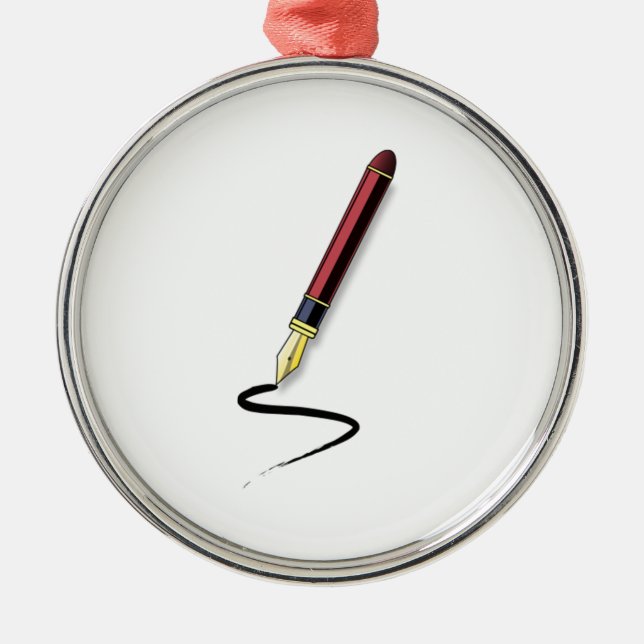 Füllfederhalter Silbernes Ornament (Vorne)