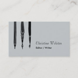 Füllfederhalter-Spulen-Verfasser-Autor Visitenkarte