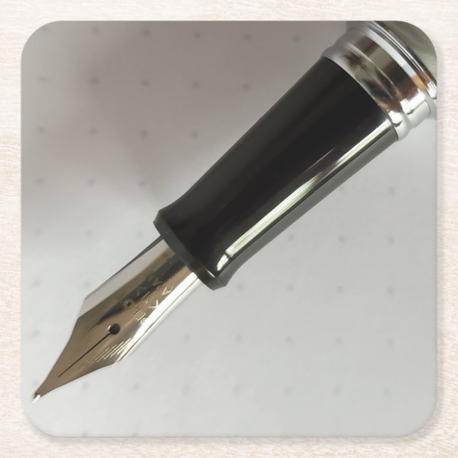 Füllhalter Rechteckiger Pappuntersetzer (Vorderseite)