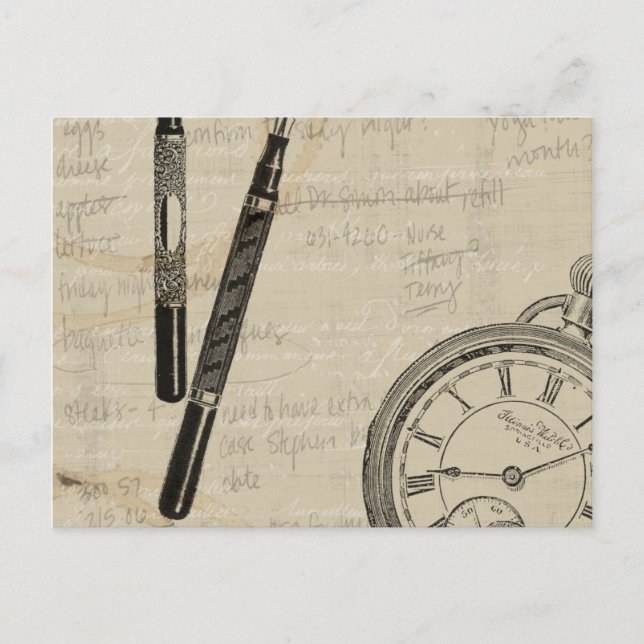 Füllhalter und Watchface mit Notizen (Vorderseite)