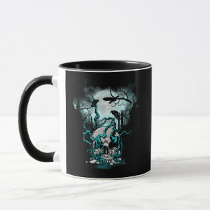 Fullmoon Raven Skull Graveyard Tasse