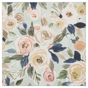 FULLNESS Romantique Rose aquarelle tissu floral