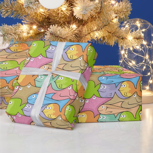 Füllt Cartoon Wrapping Paper Geschenkpapier (Feiertage)