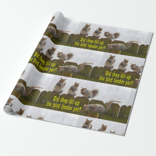 Füllten sie die Vogelzufuhr schon auf? Geschenkpapier