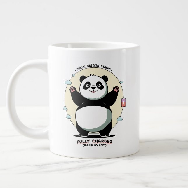 Fully Charged Rare Event – Social Battery Jumbo-Tasse (Links)