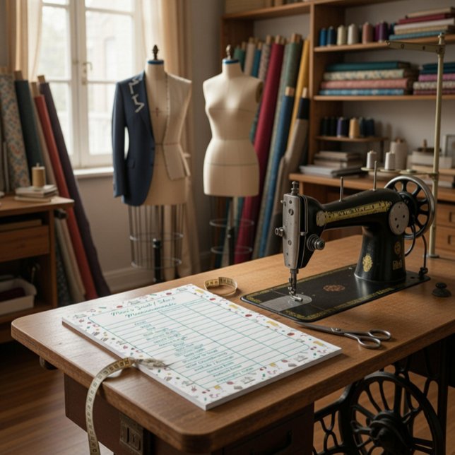 Fully Customizable Body Measurements Chart Notepad Notizblock (Von Creator hochgeladen)