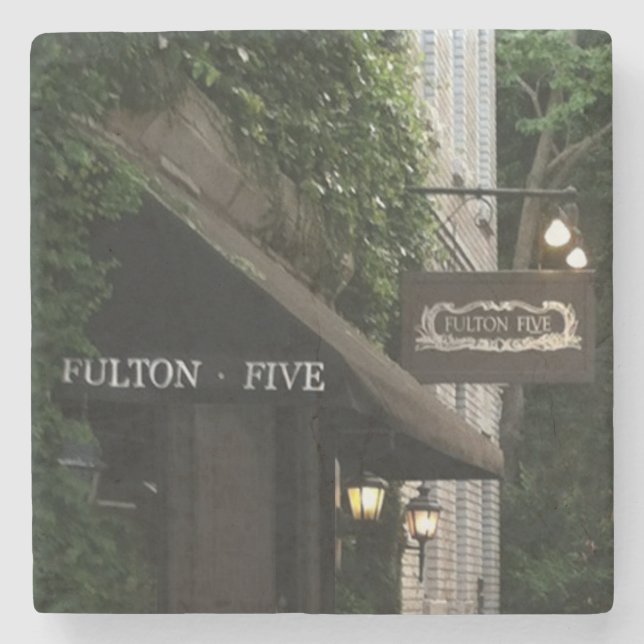 Fulton Five Charleston, SC. Marmorstein-Untersetze Steinuntersetzer (Vorderseite)