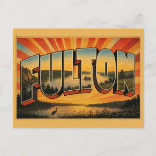 Fulton Illinois Mississippi River Felsen Kunst Postkarte