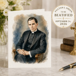 Fulton J. Sheen Seligsprechungs-Katholischer Gruß Karte