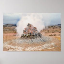 Fumarole, Geothermalgebiet Hverir, Island Poster