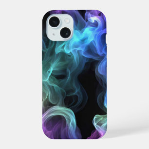 Fumée iridescente sur fond noir