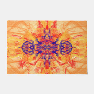 FUMÉE ORANGE - Art Fractal - Tapis de porte