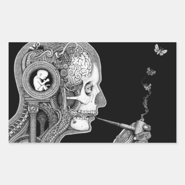 fumer le jour loin Sticker (Devant)