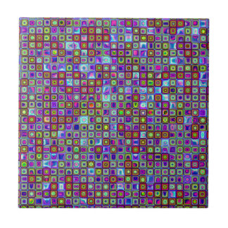 Fumer Purple Funky Retro Carreaux de mosaïque Moti