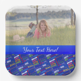 Fun 100th Birthday Party Personalisiert Monogram Pappteller