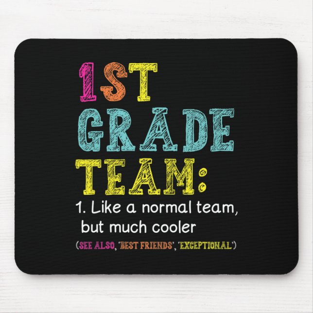 Fun 1. Klasse Team wie normal, aber Cooler auf Mousepad (Vorne)