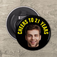 Fun 21. Geburtstag CUSTOM TEXT Foto Schwarz