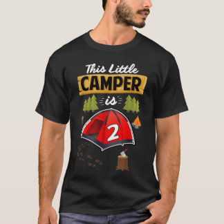 Fun 2nd Camping Birthday Camp Lover For Boys Girls T-Shirt
