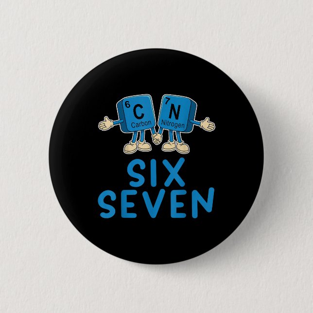 Fun 67 Meme Six Seven Funny Science Teacher Period Button (Vorderseite)