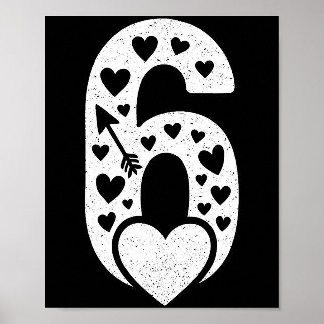Fun 67 Number 6-7 6 7 Matching Valentine Six Seven Poster (Vorne)