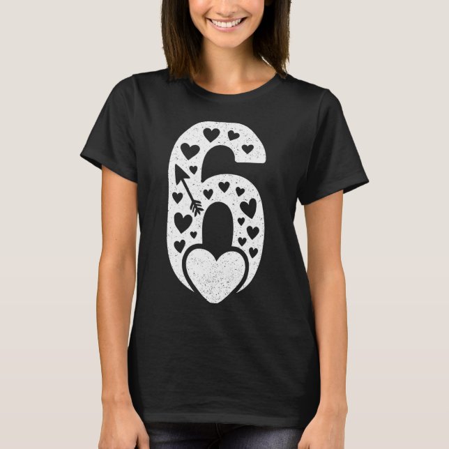 Fun 67 Number 6-7 6 7 Matching Valentine Six Seven T-Shirt (Vorderseite)