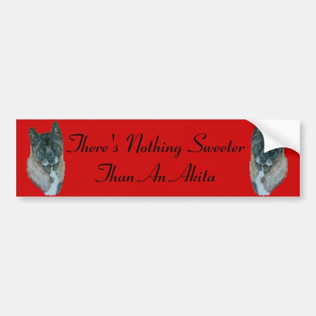Fun Akita Slogan With Picture Dog Autoaufkleber (Vorne)
