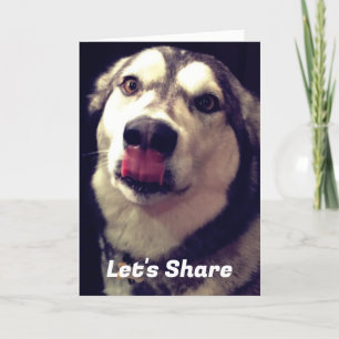 Fun Alaskan Malamute Cover Fotovorlage Karte