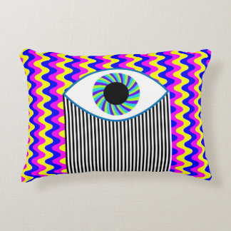 Fun all seeing eye digital art with multicolored w dekokissen