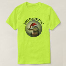 Fun Alligator in der Weihnachtsmannmütze T-Shirt