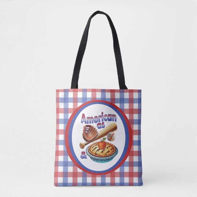 Fun American as Baseball & Apple Pie  Tasche (Vorderseite)