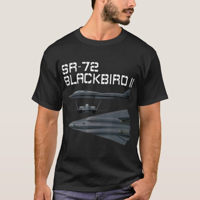 Fun American Military Aviation Sr-72 Blackbird II T-Shirt (Vorderseite)