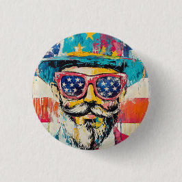 Fun Amerikanische Unabhängigkeitstag Button