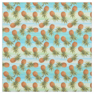 Fun Ananas Obstmuster Wasserfarbene Kunst, Dichtun Stoff