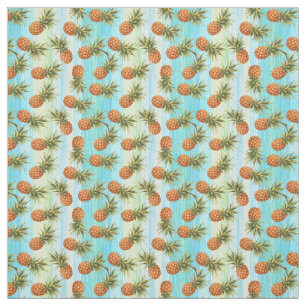 Fun Ananas Obstmuster Wasserfarbene Kunst, Dichtun Stoff