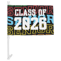 Fun and Catchy Class of 2026 Car Flag