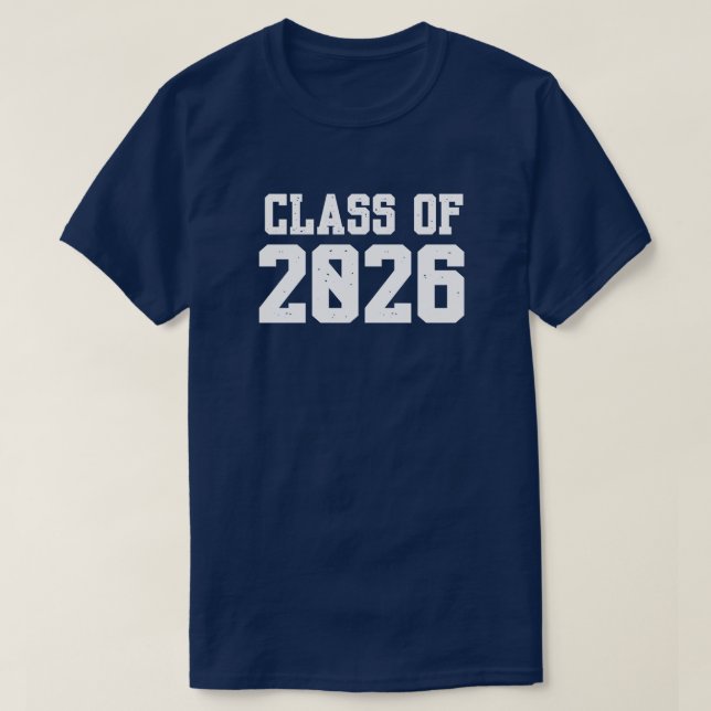 Fun and Catchy "Senior Class of 2026" T - Shirt (Design vorne)