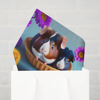Fun and cute guinea pigs  seidenpapier