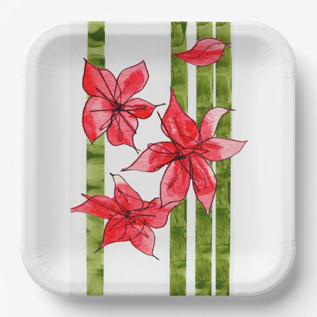 FUN AND FESTIVE SQUARE  PAPER PLATE PAPPTELLER (Vorderseite)