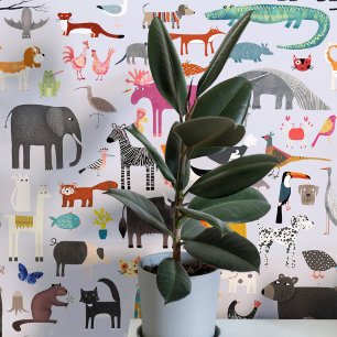 Fun Animal Art Tapete